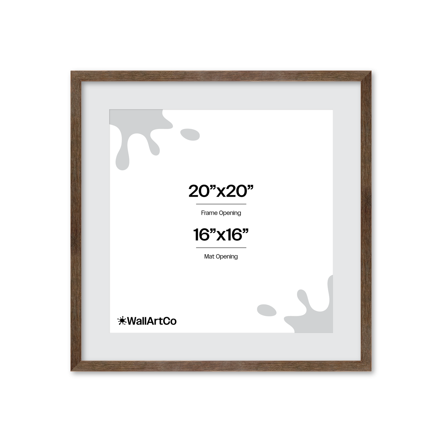 20" x 20" Soft Gray Sierra Wall Frame