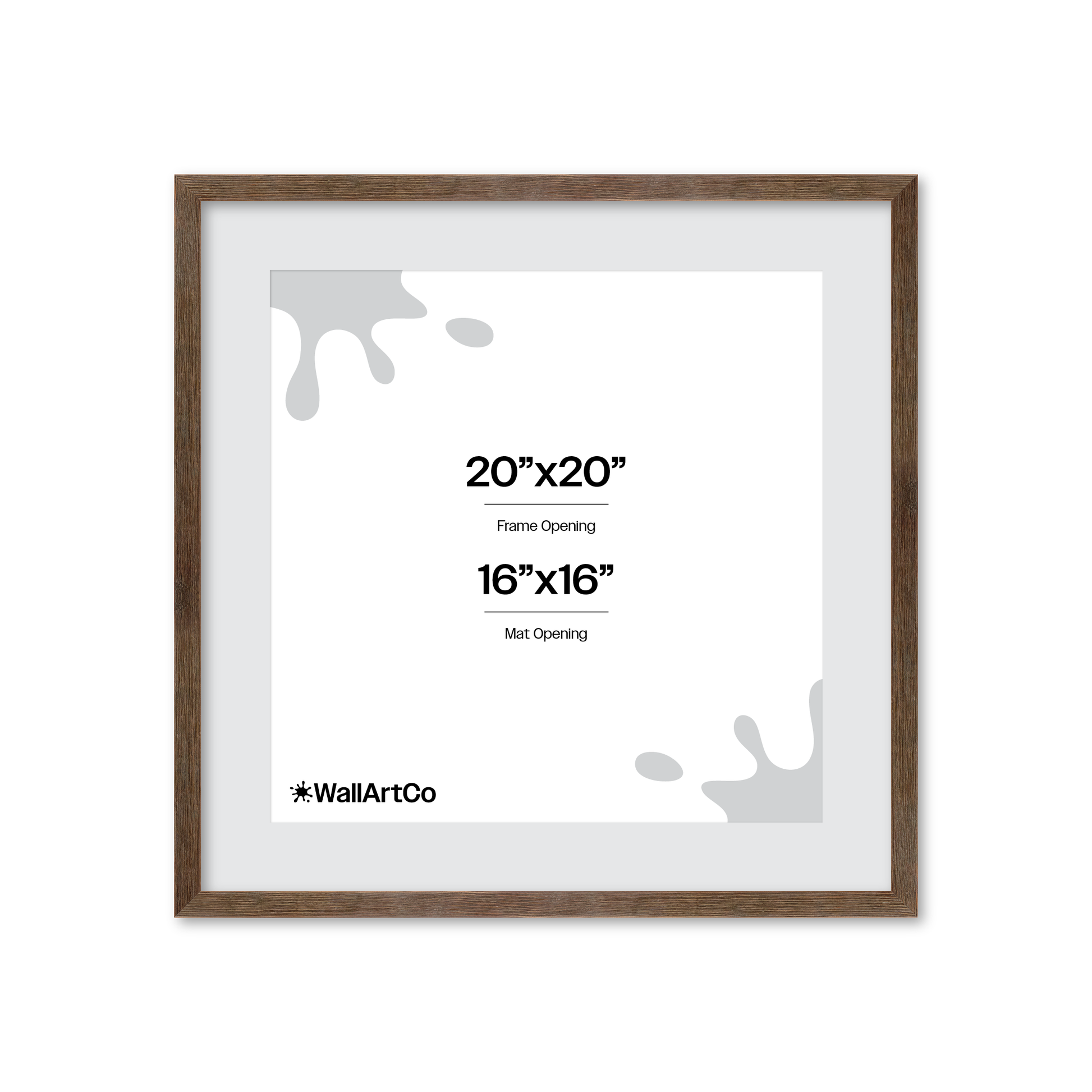 20" x 20" Soft Gray Sierra Wall Frame