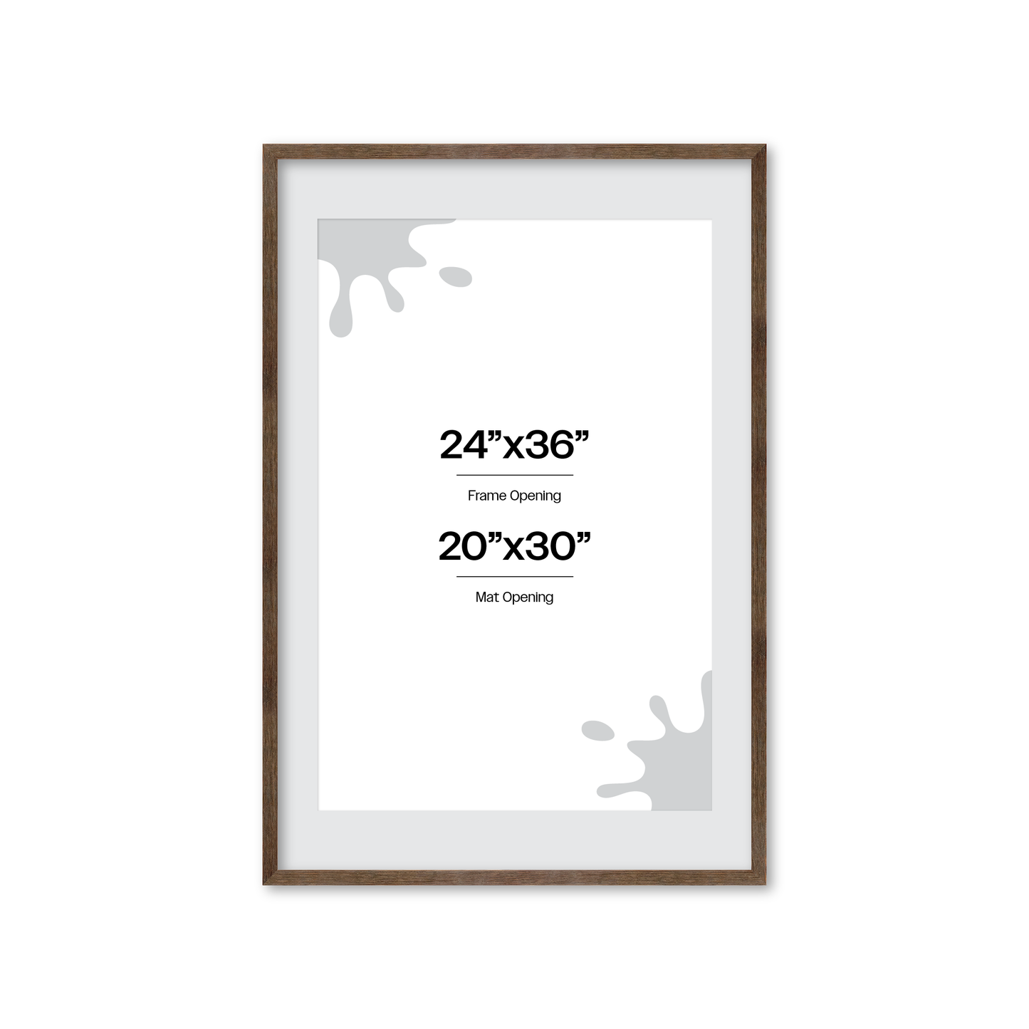 24" x 36" Soft Gray Sierra Wall Frame