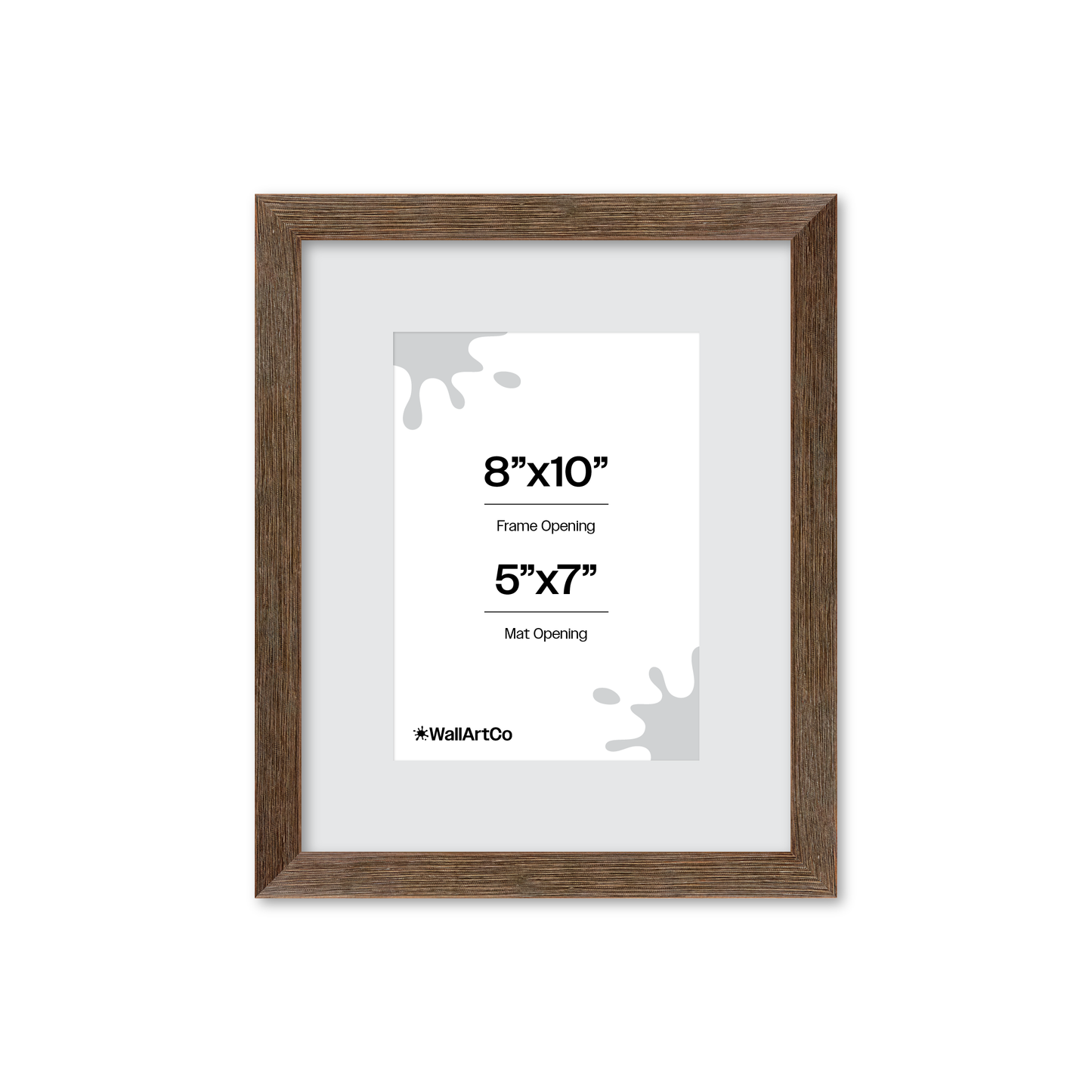 8" x 10" Soft Gray Sierra Wall Frame