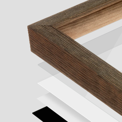 corner of the Soft Gray Sierra Wall Frame