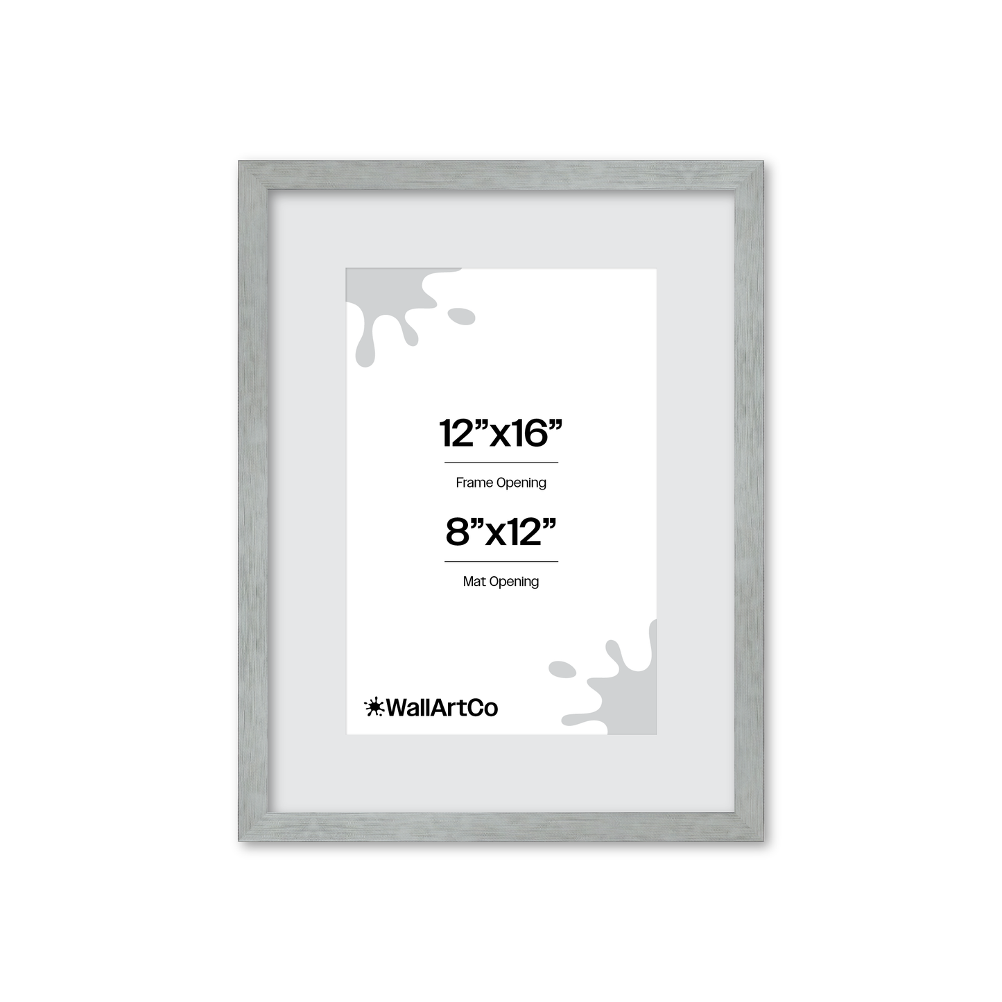 Heathered White Linden Wall Frame