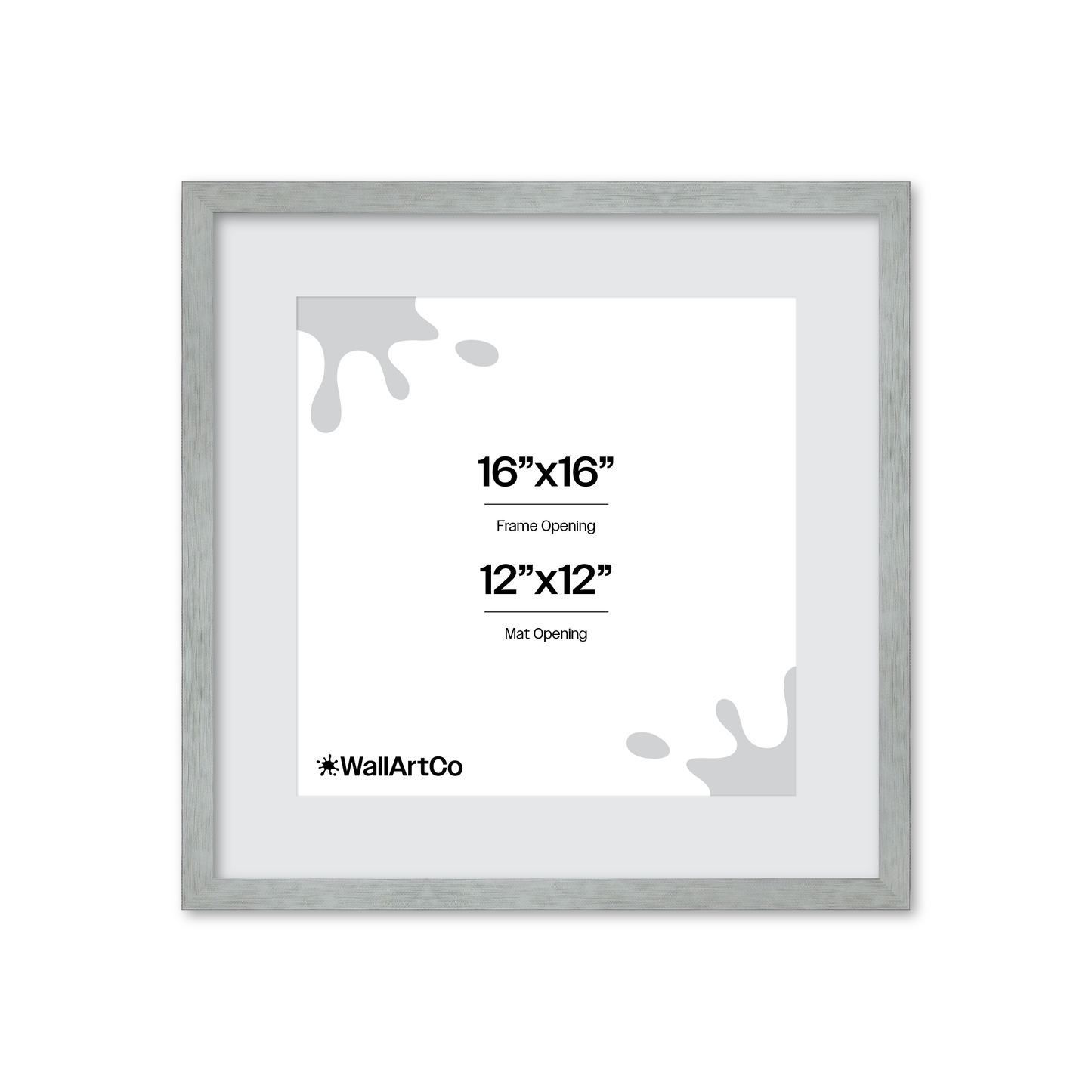Heathered White Linden Wall Frame