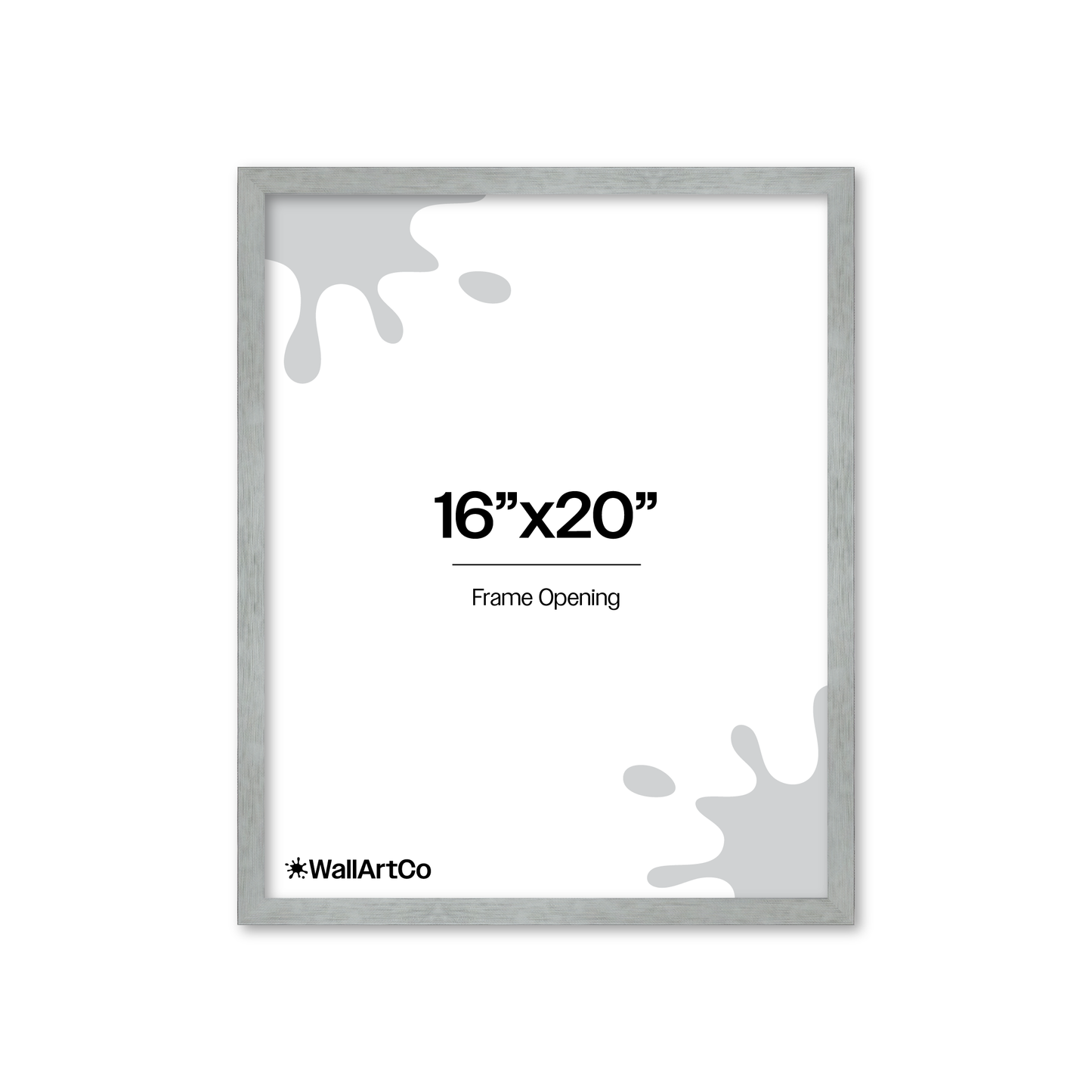 Heathered White Linden Wall Frame