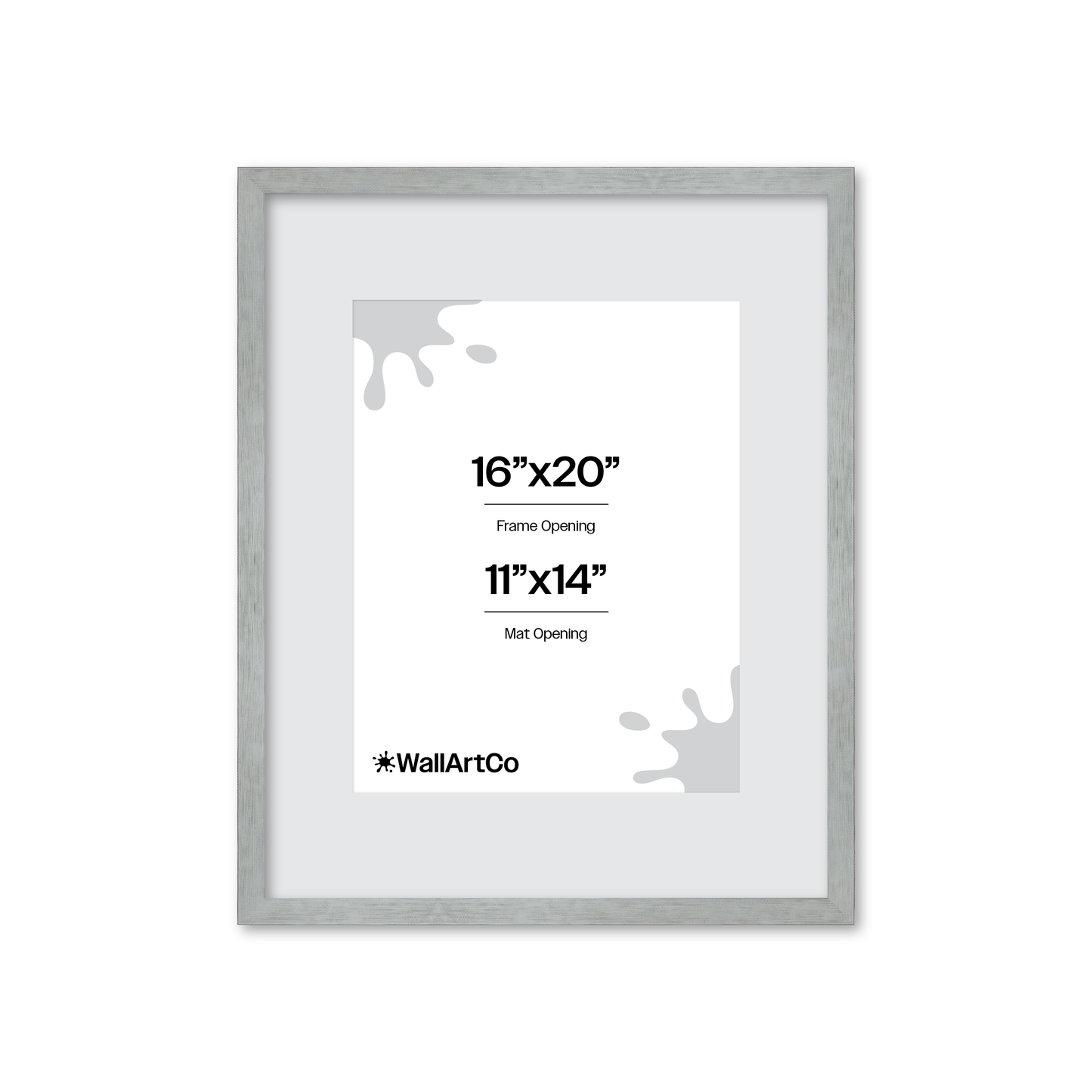 Heathered White Linden Wall Frame