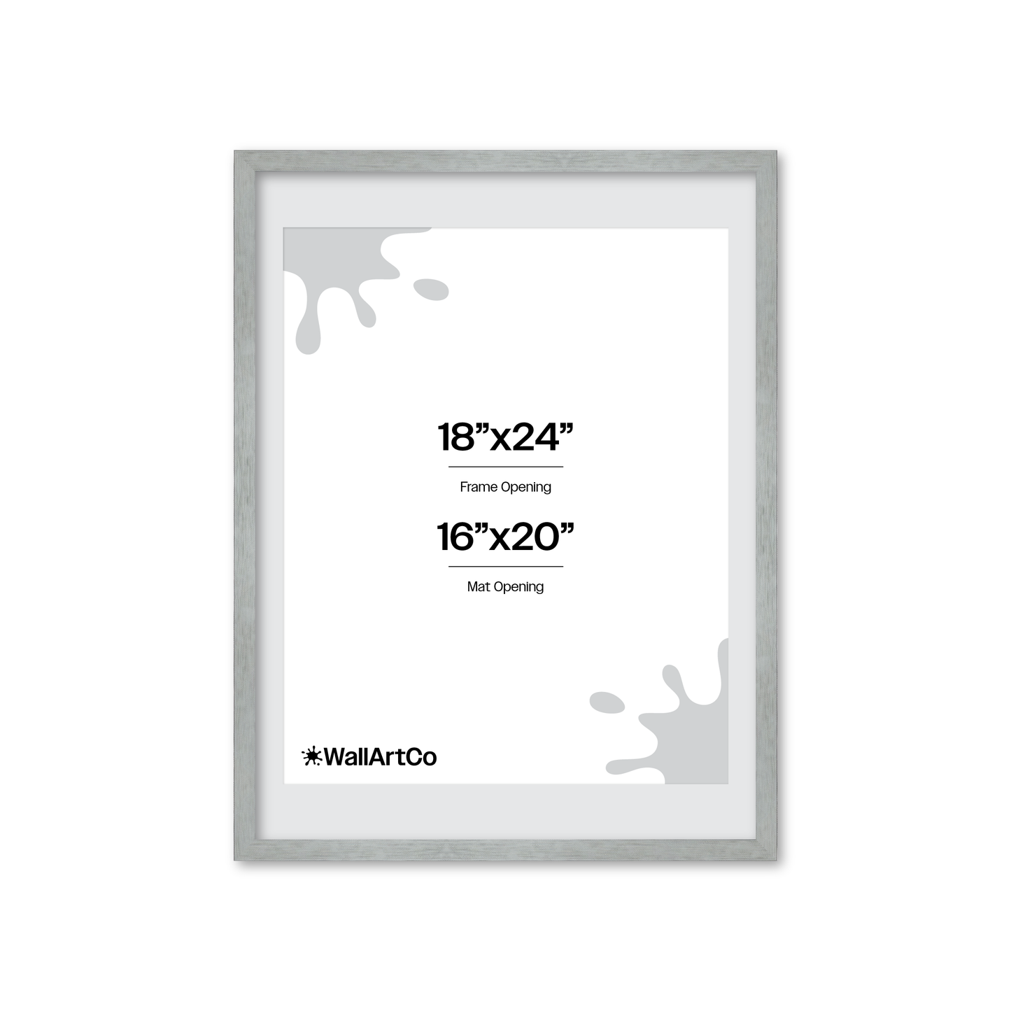 Heathered White Linden Wall Frame