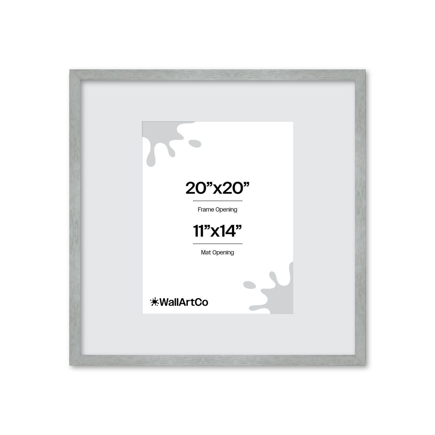 Heathered White Linden Wall Frame