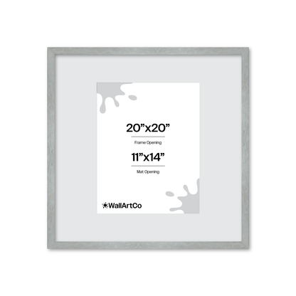 Heathered White Linden Wall Frame