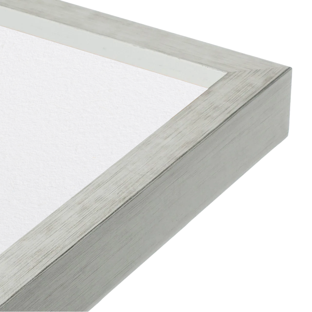 [LIFESTYLE],Heathered White Narrow Width Wall Frame in a room