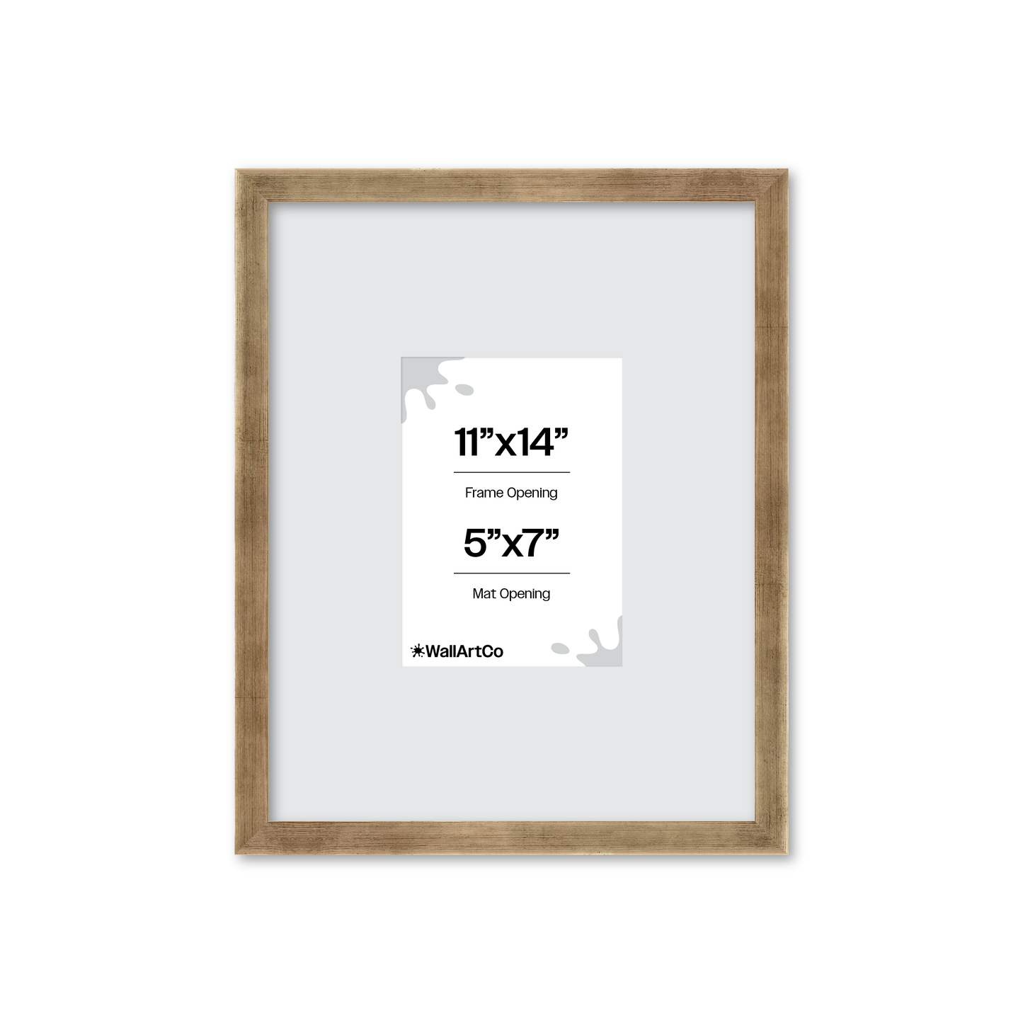 11" x 14" Pale Silver Monaco Wall Frame