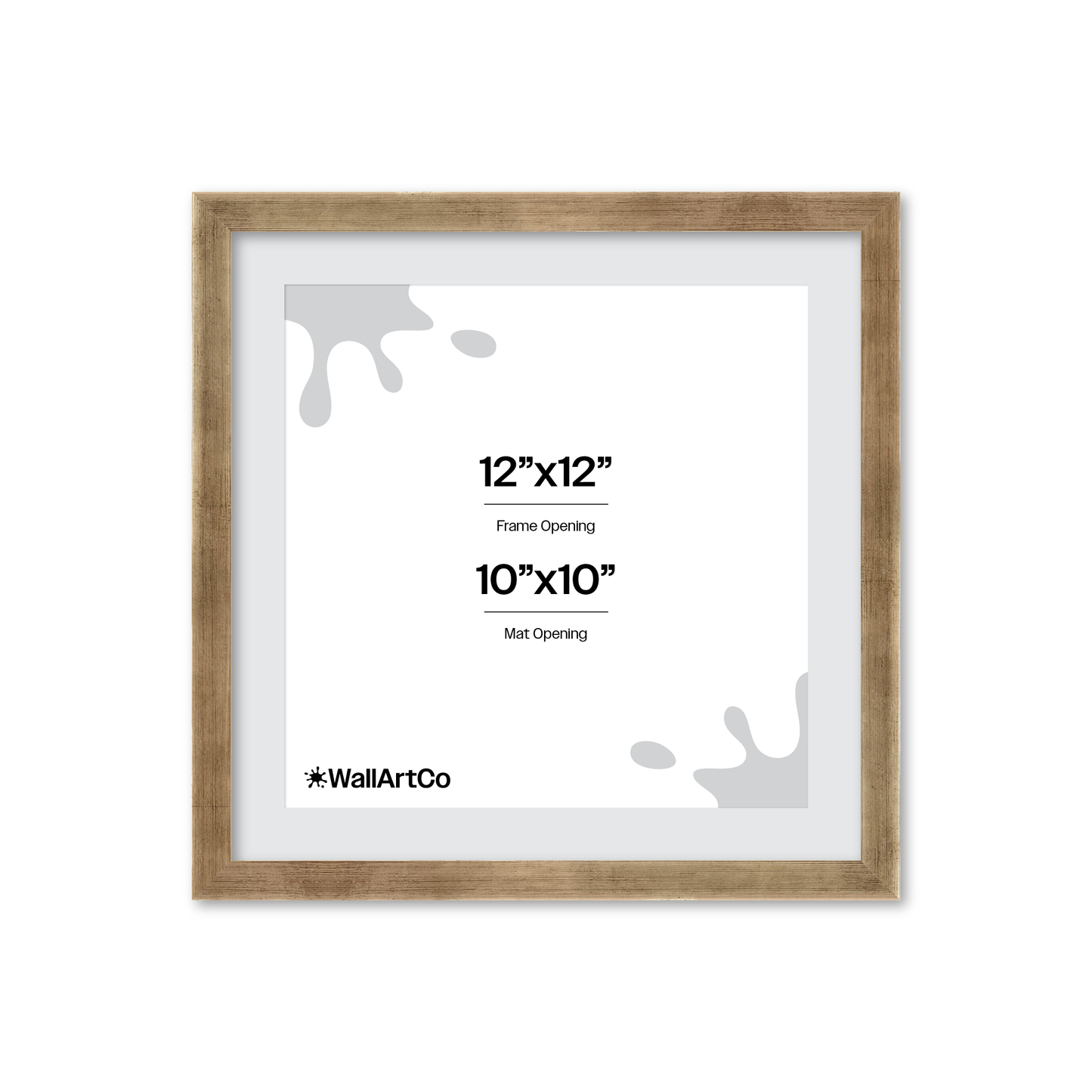 12" x 12" Pale Silver Monaco Wall Frame