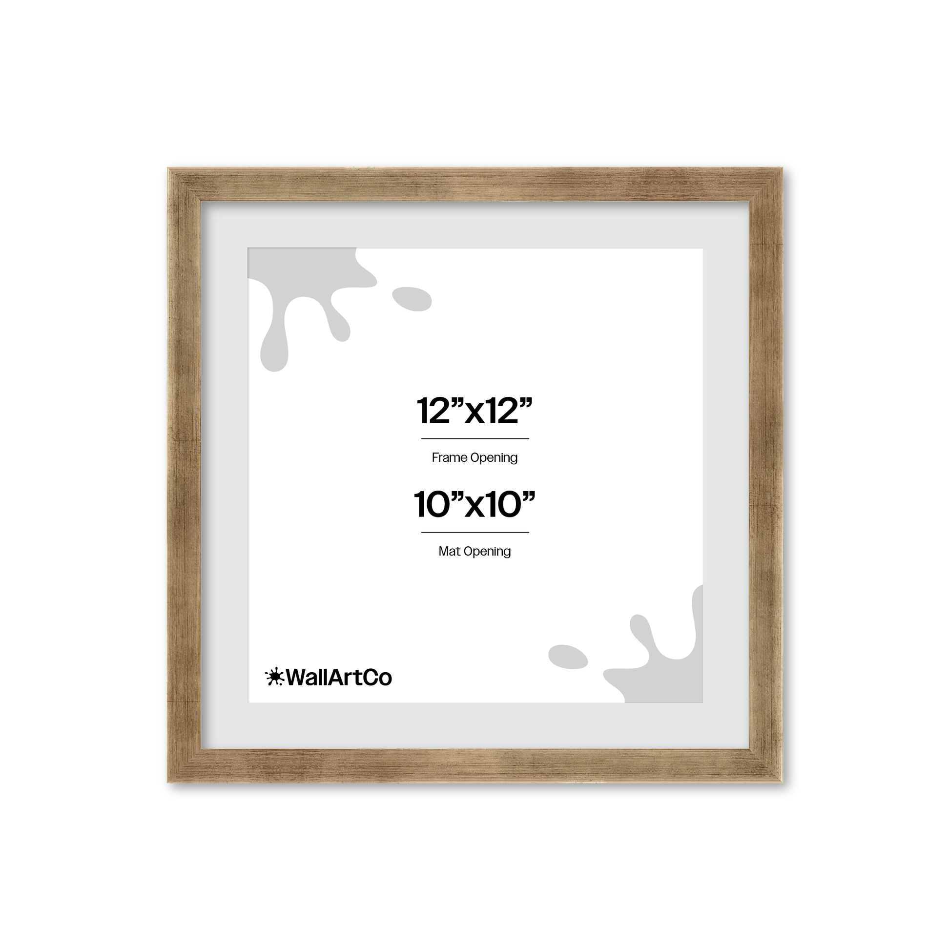 12" x 12" Pale Silver Monaco Wall Frame