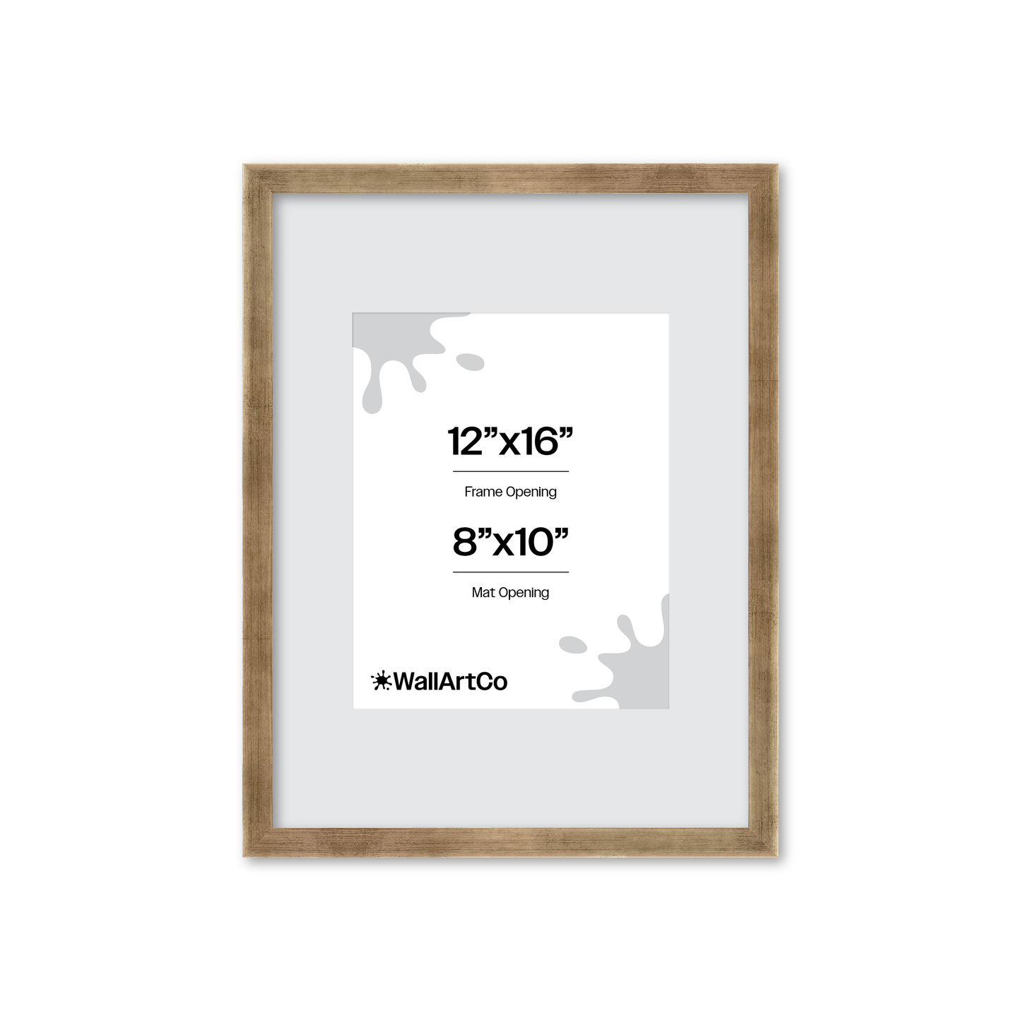 12" x 16" Pale Silver Monaco Wall Frame