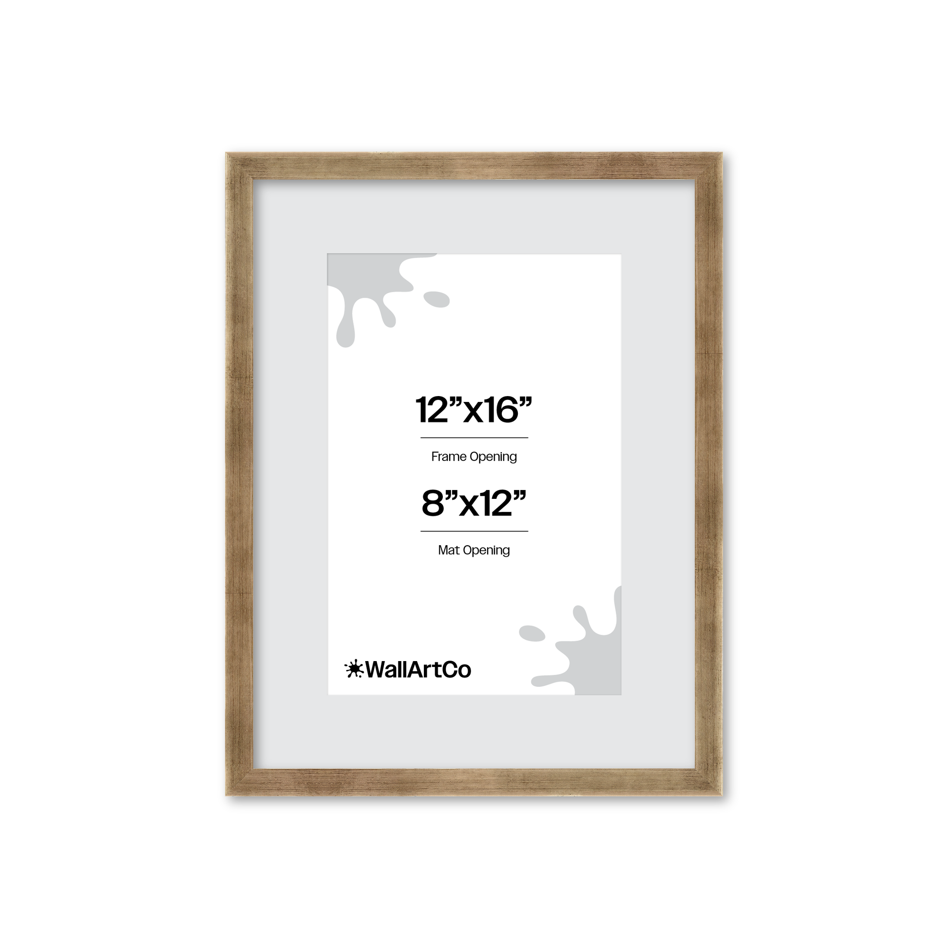 12" x 16" Pale Silver Monaco Wall Frame