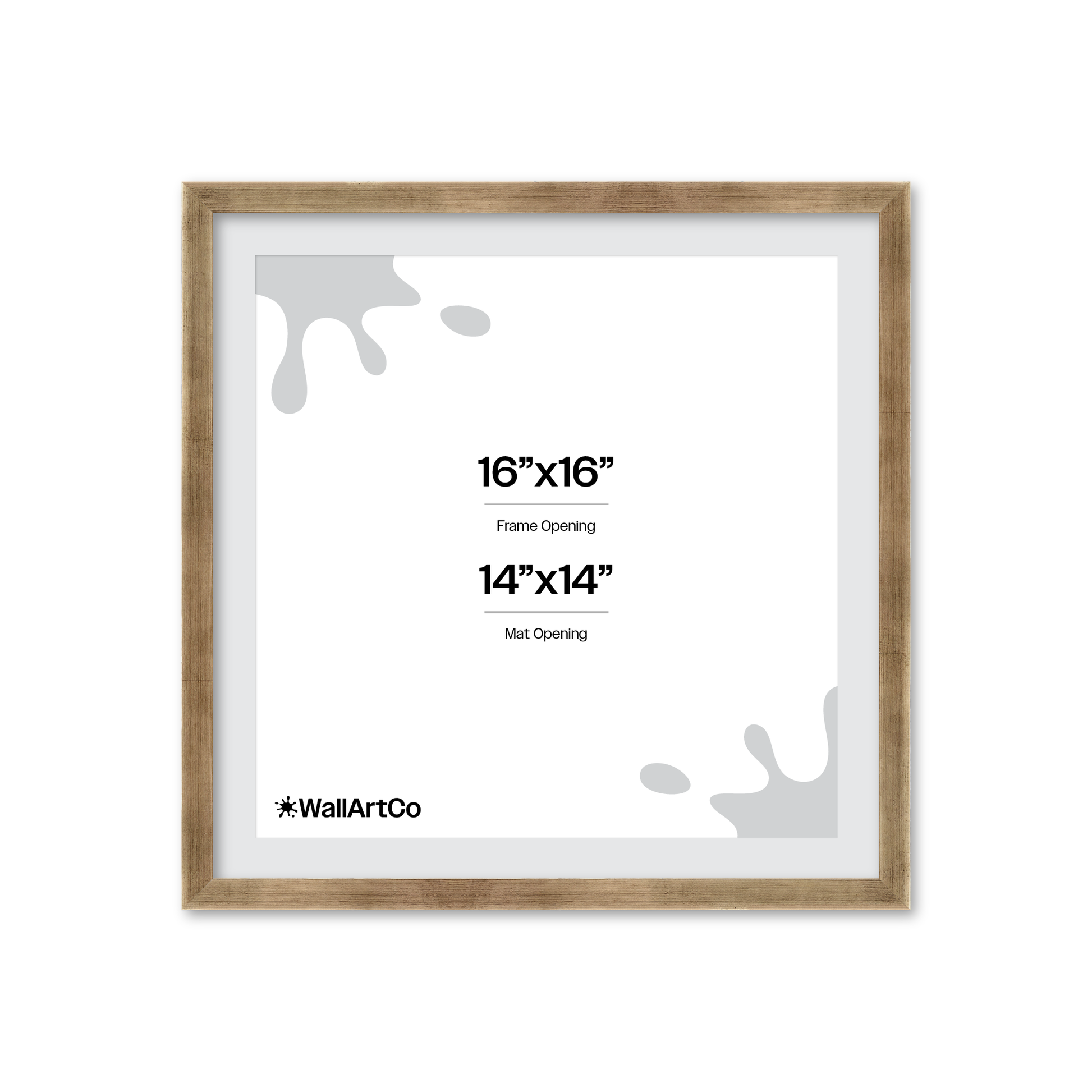 16" x 16" Pale Silver Monaco Wall Frame
