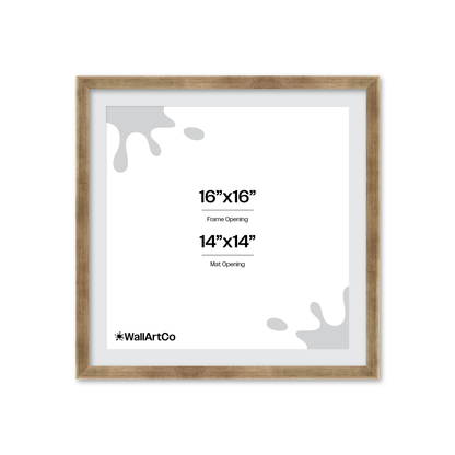 16" x 16" Pale Silver Monaco Wall Frame