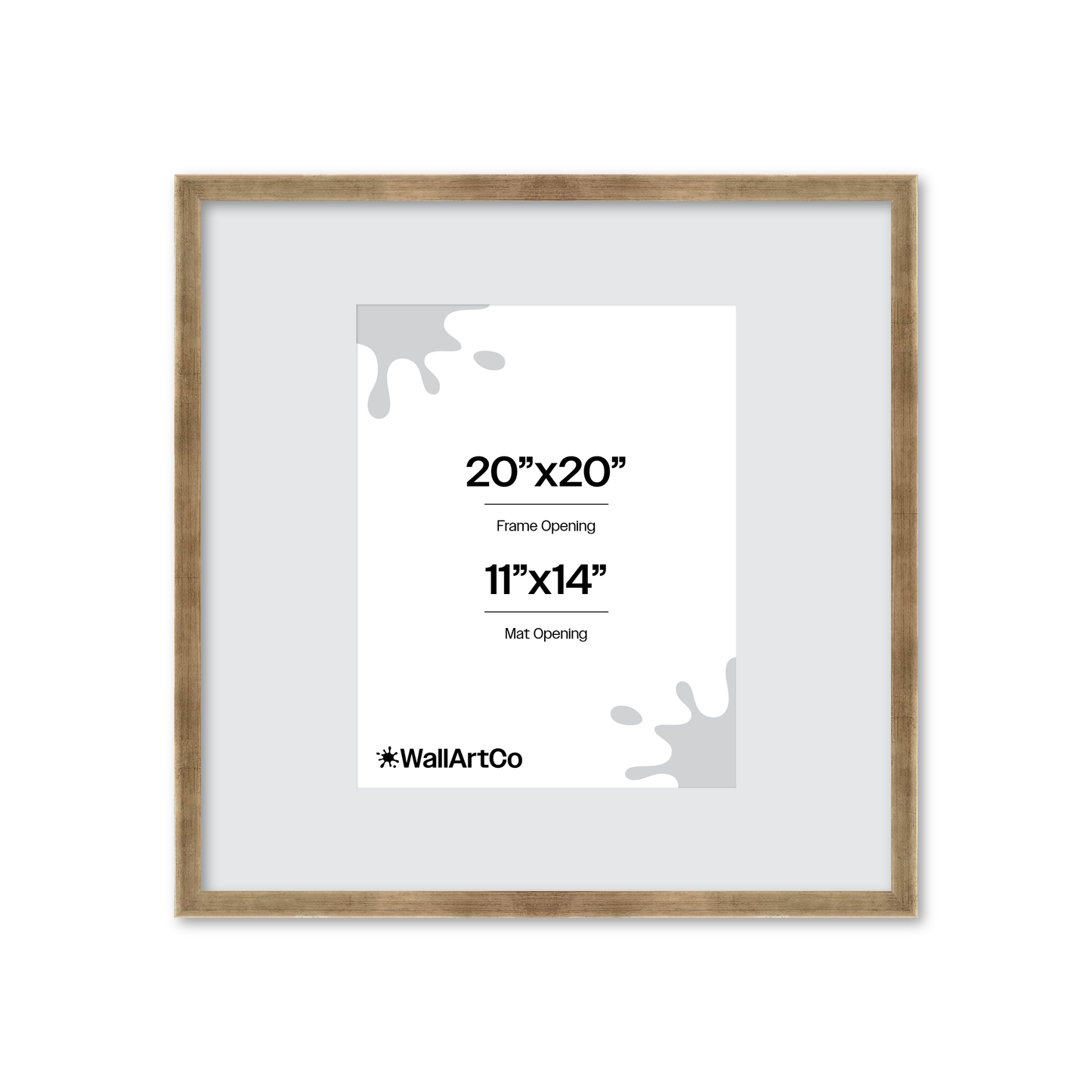 20" x 20" Pale Silver Monaco Wall Frame