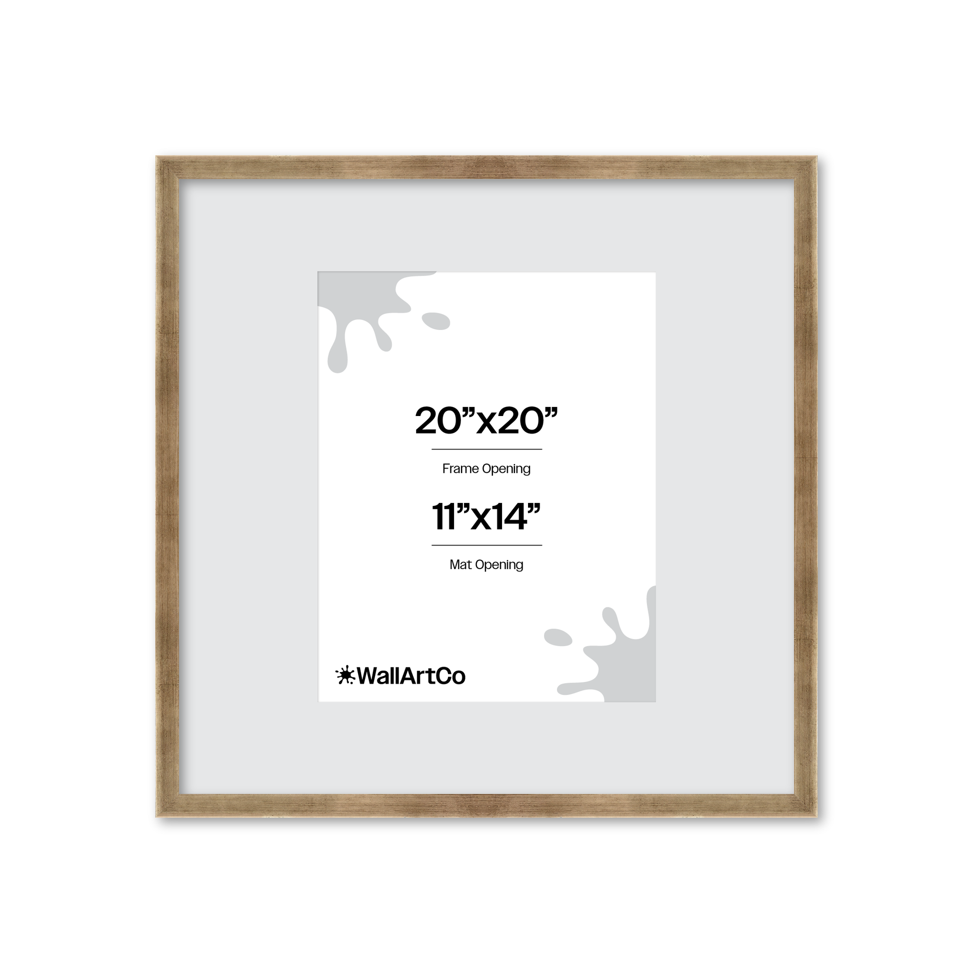 20" x 20" Pale Silver Monaco Wall Frame
