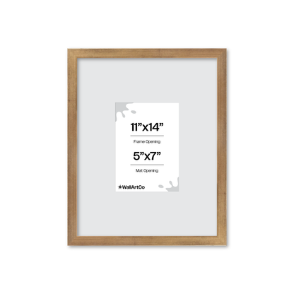 11" x 14" Brushed Gold Monaco Wall Frame