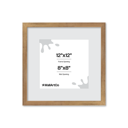 12" x 12" Brushed Gold Monaco Wall Frame