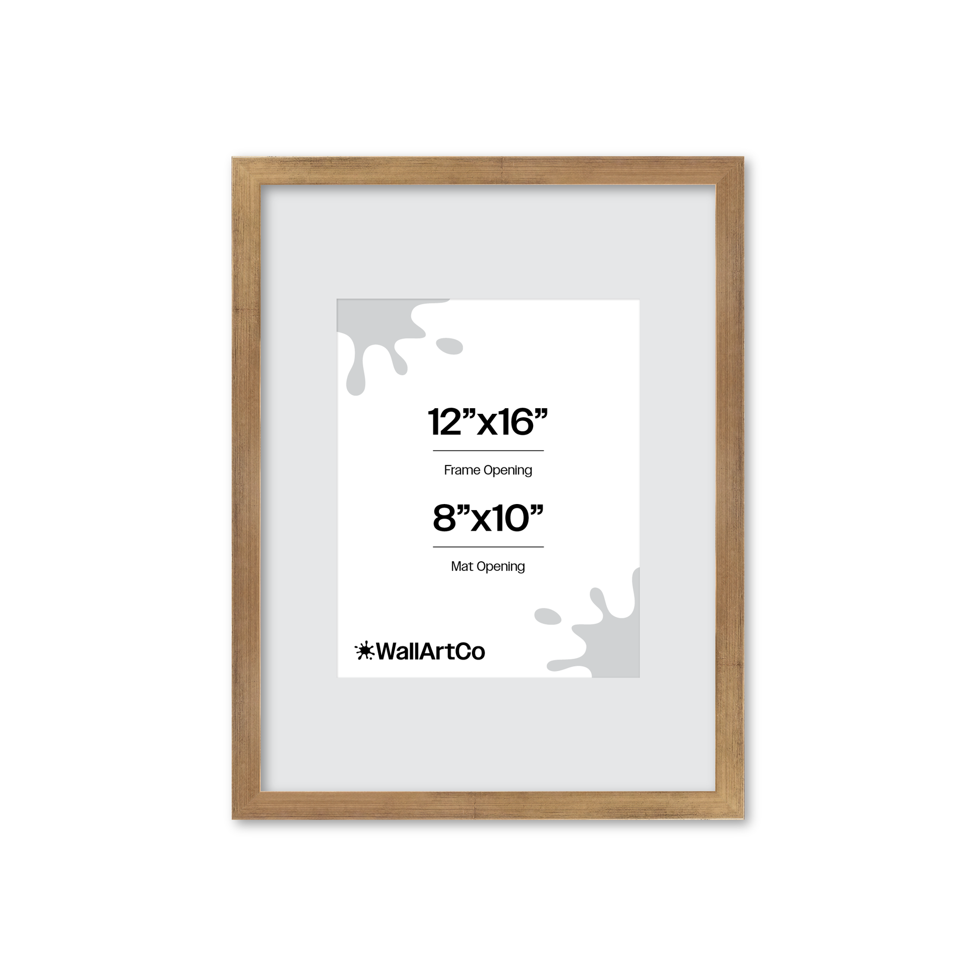 12" x 16" Brushed Gold Monaco Wall Frame