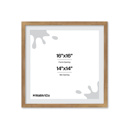 16" x 16" Brushed Gold Monaco Wall Frame