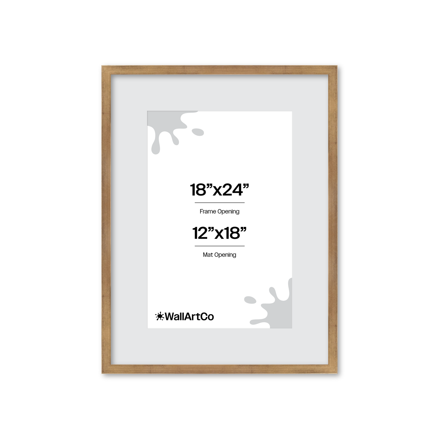 18" x 24" Brushed Gold Monaco Wall Frame