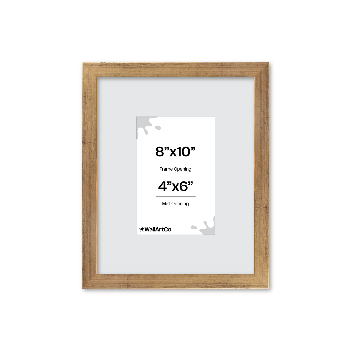 8" x 10" Brushed Gold Monaco Wall Frame