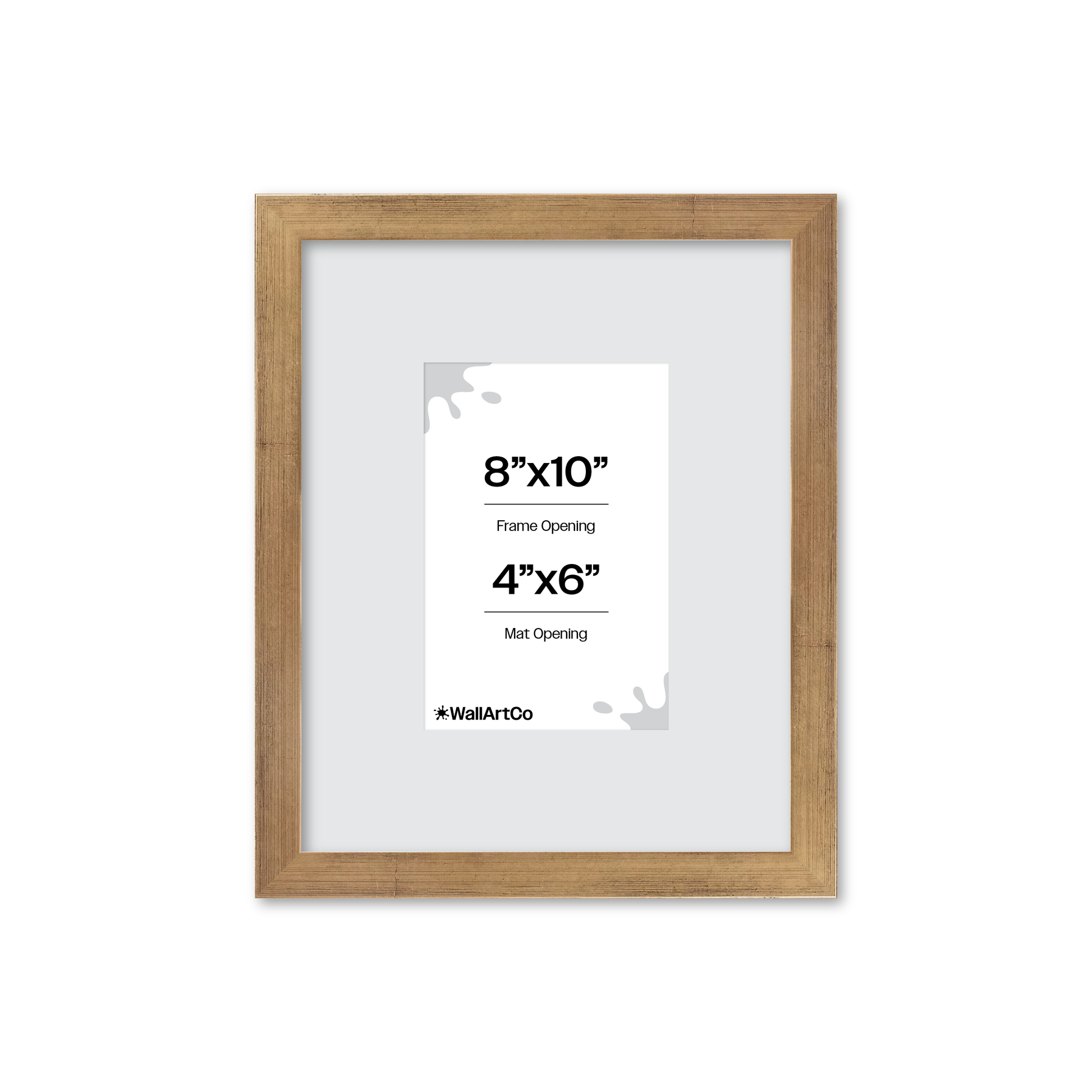 8" x 10" Brushed Gold Monaco Wall Frame