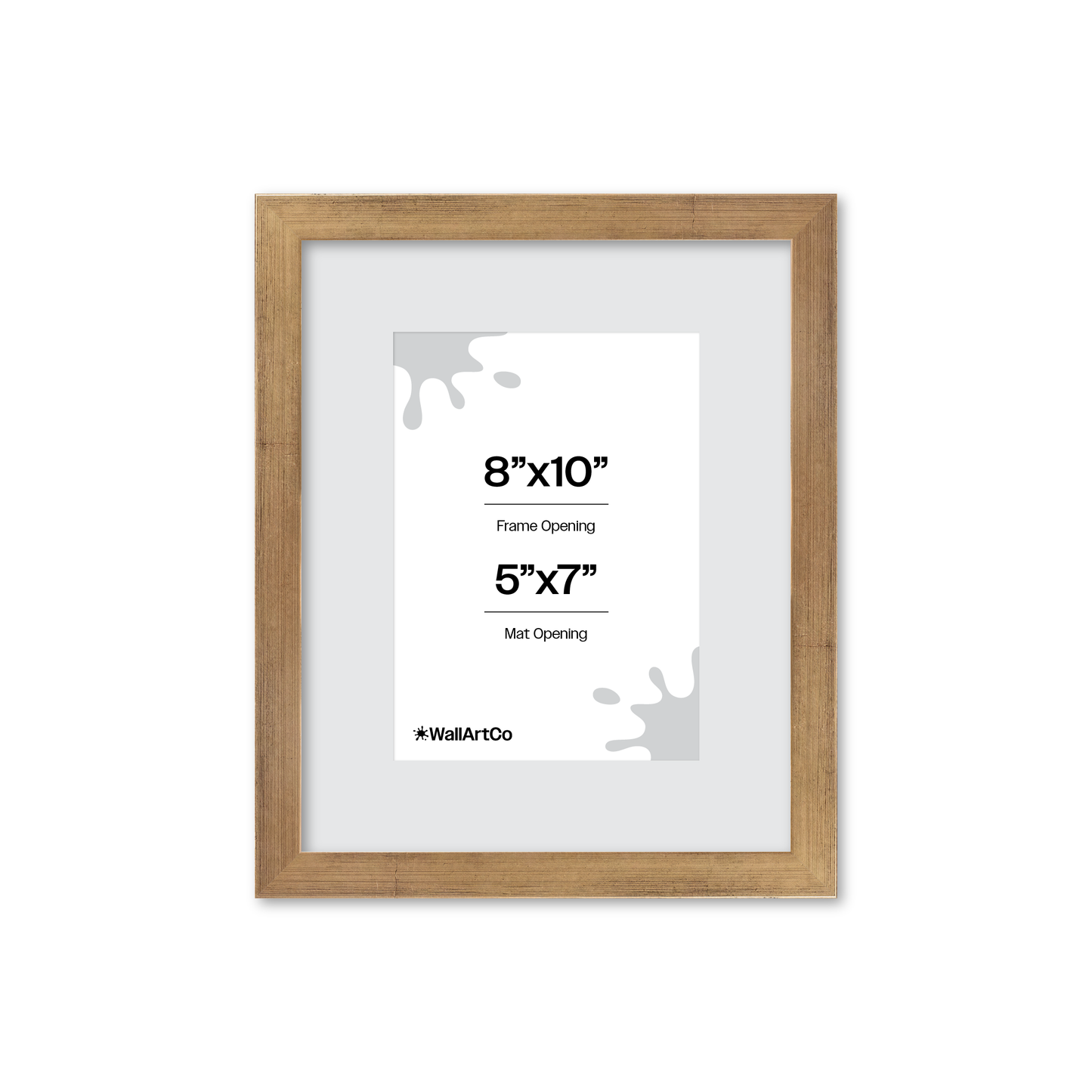 8" x 10" Brushed Gold Monaco Wall Frame
