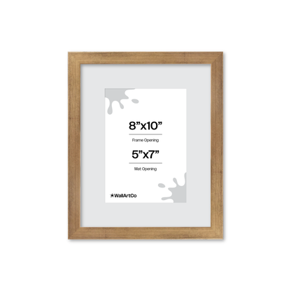 8" x 10" Brushed Gold Monaco Wall Frame