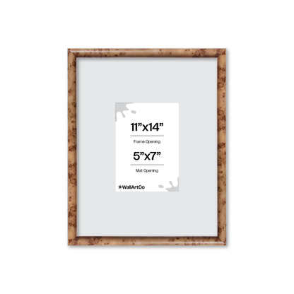 11" x 14" Caramel Burlwood Milano Wall Frame