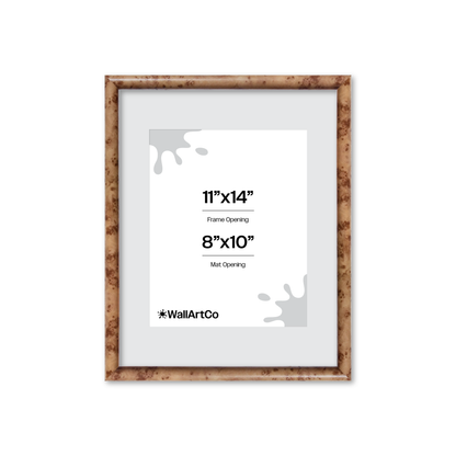 11" x 14" Caramel Burlwood Milano Wall Frame