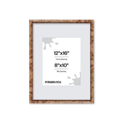 12" x 16" Caramel Burlwood Milano Wall Frame