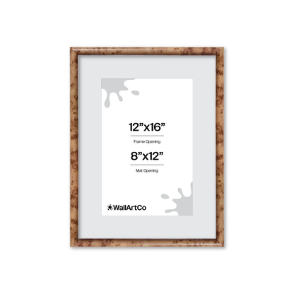 12" x 16" Caramel Burlwood Milano Wall Frame