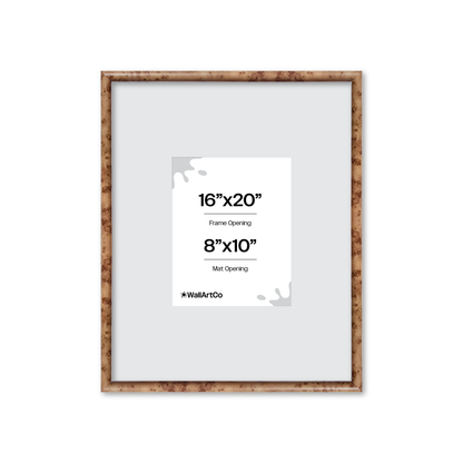 16" x 20" Caramel Burlwood Milano Wall Frame