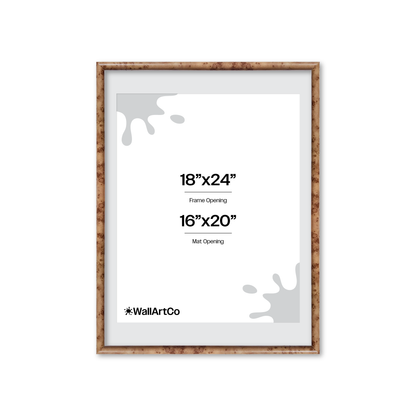 18" x 24" Caramel Burlwood Milano Wall Frame