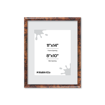 11" x 14" Amber Burlwood Milano Wall Frame