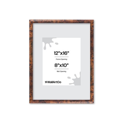 12" x 16" Amber Burlwood Milano Wall Frame