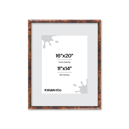 16" x 20" Amber Burlwood Milano Wall Frame