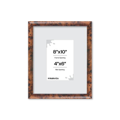 8" x 10" Amber Burlwood Milano Wall Frame