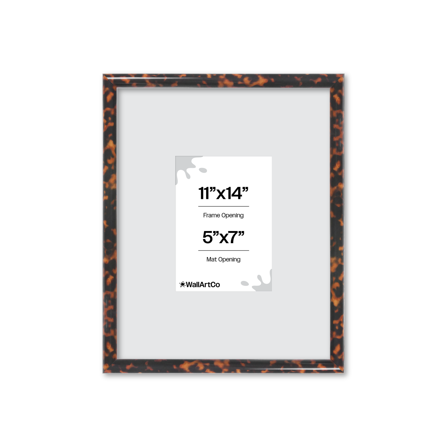 11" x 14" Tortoise Burlwood Milano Wall Frame