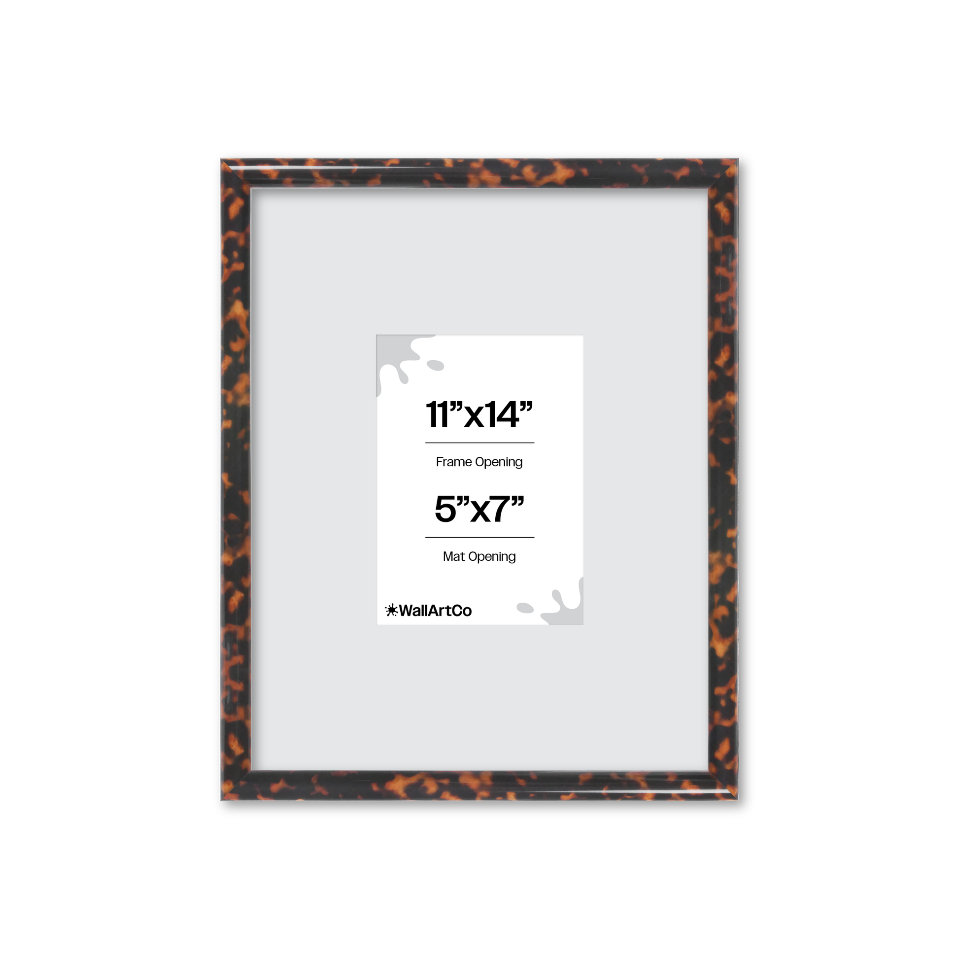 11" x 14" Tortoise Burlwood Milano Wall Frame