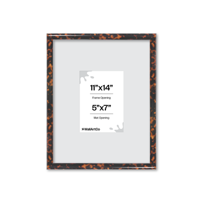 11" x 14" Tortoise Burlwood Milano Wall Frame