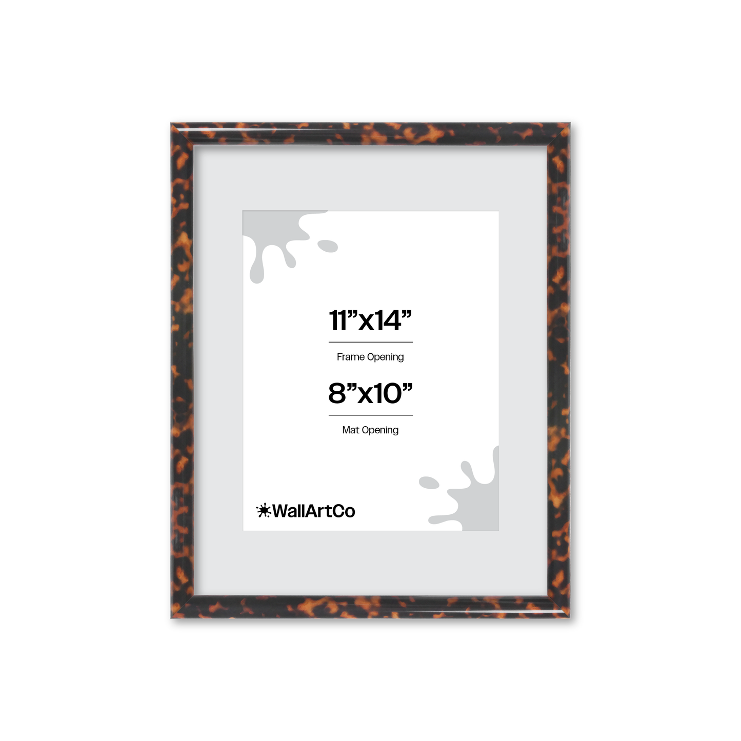11" x 14" Tortoise Burlwood Milano Wall Frame