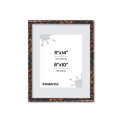 11" x 14" Tortoise Burlwood Milano Wall Frame