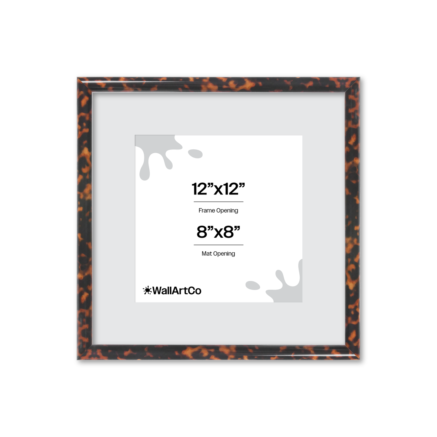 12" x 12" Tortoise Burlwood Milano Wall Frame