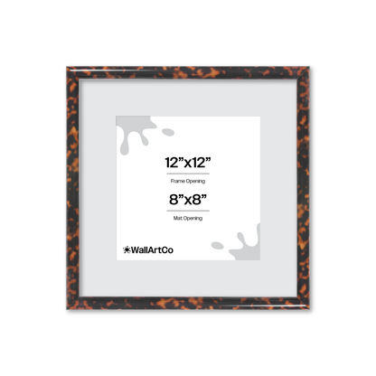 12" x 12" Tortoise Burlwood Milano Wall Frame