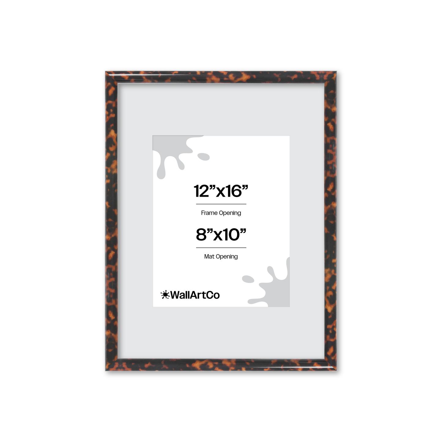 12" x 16" Tortoise Burlwood Milano Wall Frame