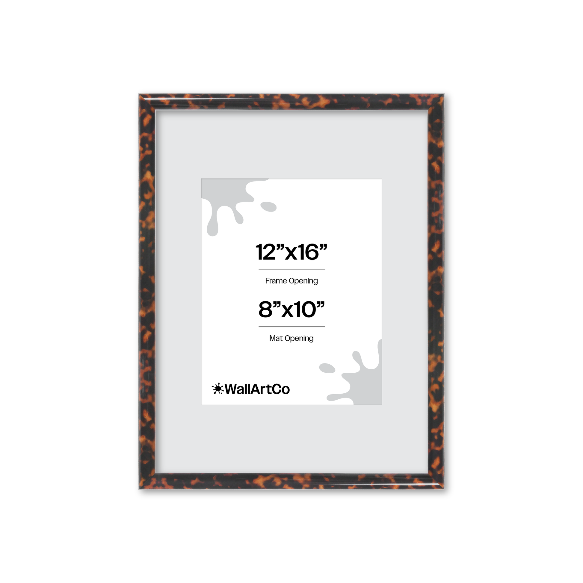 12" x 16" Tortoise Burlwood Milano Wall Frame